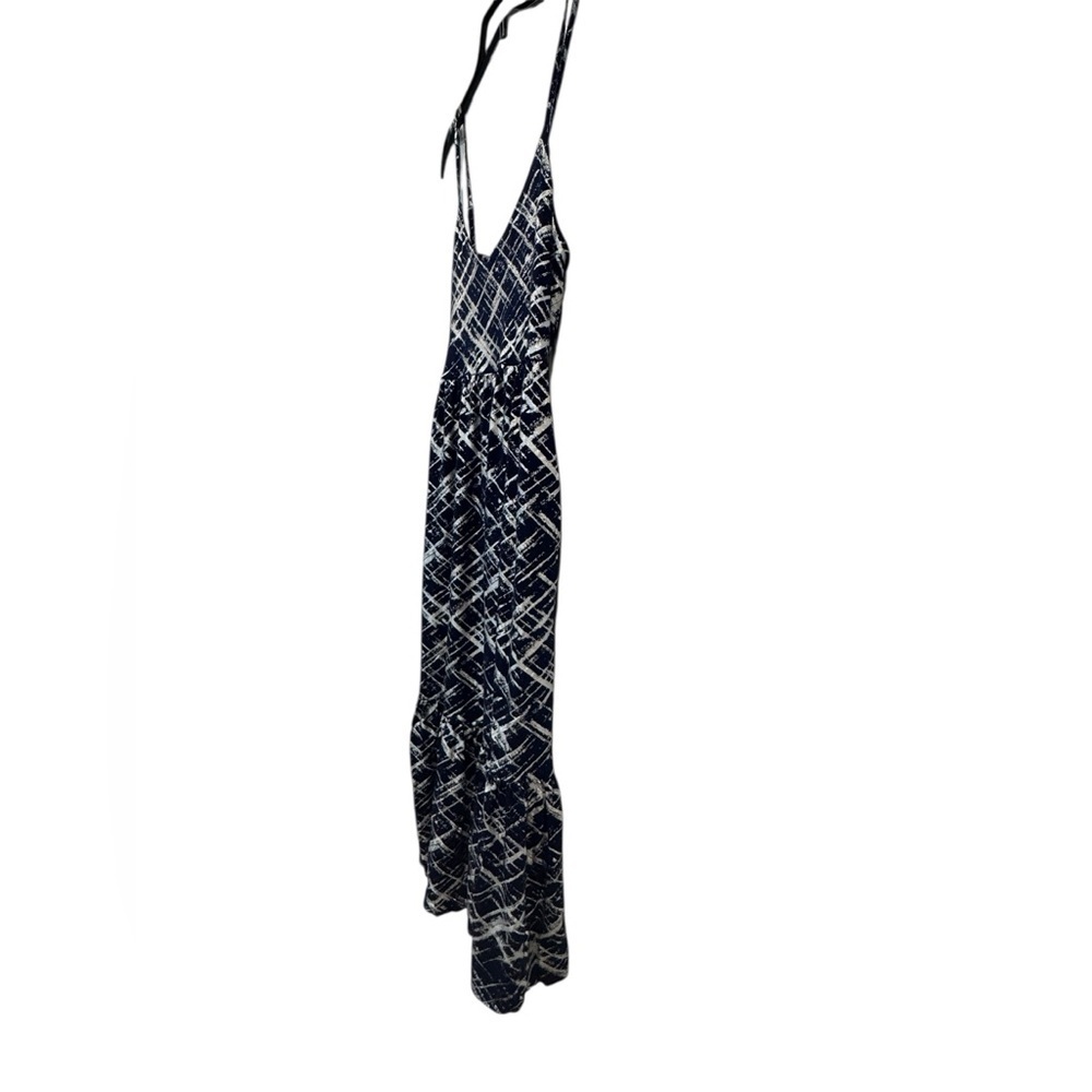 Women’s Berkley Jensen Navy Blue & Silver Long Maxi Dress: Pockets: M - Picture 4 of 11